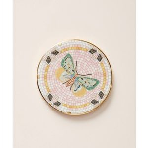 Anthropologie set of two butterfly tile coasters